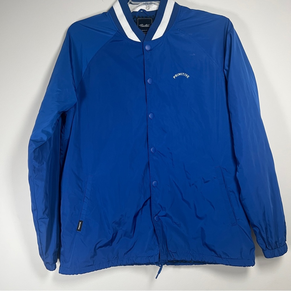 Blue Primitive Coach’s Windbreaker Jacket Sz Large